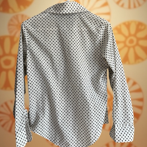 60s heart print blouse by Lucerne - Picture 2 of 3